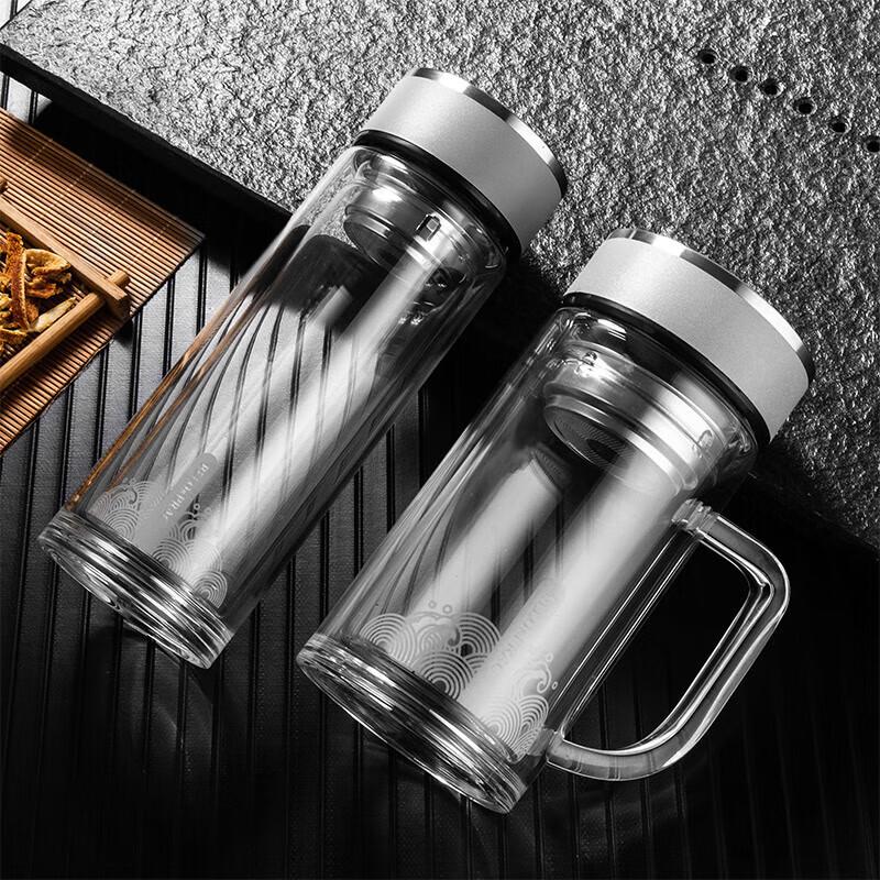 Bellaoke Rising Sun Double-Layer Glass Cup Set