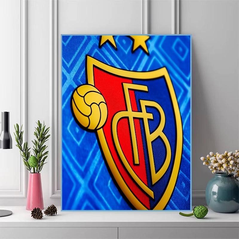 FC Basel Pattern 3pcs 100% Round Full Drill 5D DIY Diamond Painting Embroidery Cross Stitch Rhinestone Décor