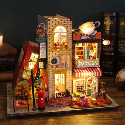 DIY Miniature Doll House Handmade 3D Puzzle Assembly Building Model Toys Home Bedroom Wooden Crafts Dollhouse For Christmas Gift
