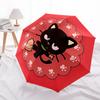 1pc Kawaii Cat with Paw Prints Umbrella - Automatic Opening/Closing, Portable 3-Fold Design, 8-Rib Iron Frame Outdoor Umbrella, Perfect Gift for Fans,