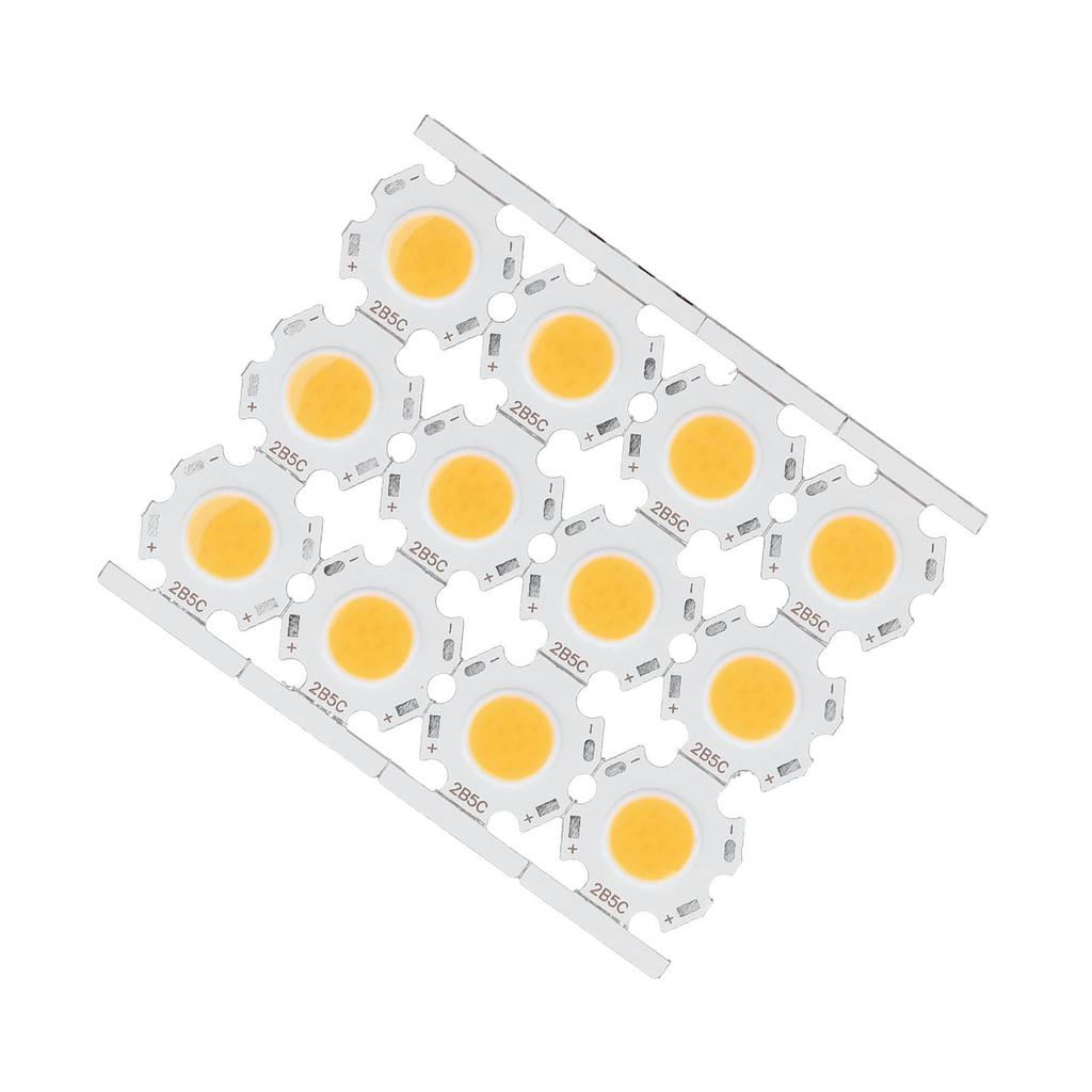 12Pcs LED Chips COB Light Emitter Component 5W 15‑17V for DIY Spotlights Downlight Ceiling Lamp