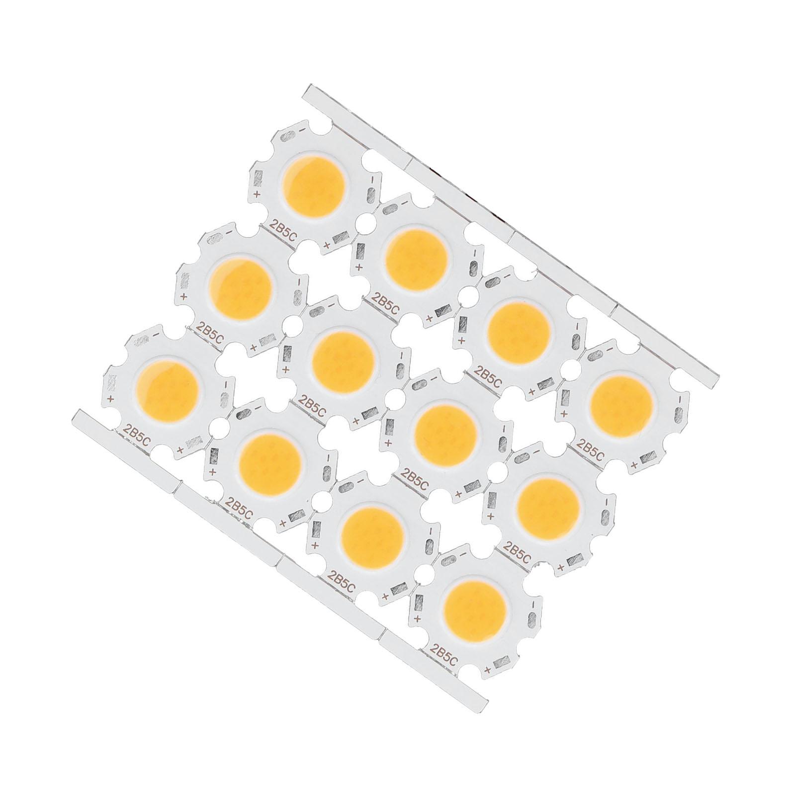 

12Pcs LED Chips COB Light Emitter Component 5W 15‑17V for DIY Spotlights Downlight Ceiling Lamp Type 2