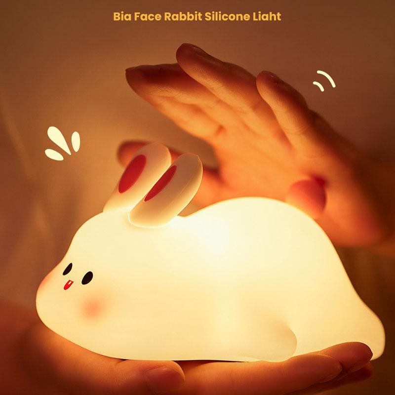 Cute Animal LED Night Light Touch Sensor Cartoon Kid's Nightlights Silicone Holiday Christmas Gift Bedside Lamp Bedroom Decor