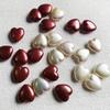 Iridescent Peach Heart Imitation Pearl Beads for DIY Jewelry Making