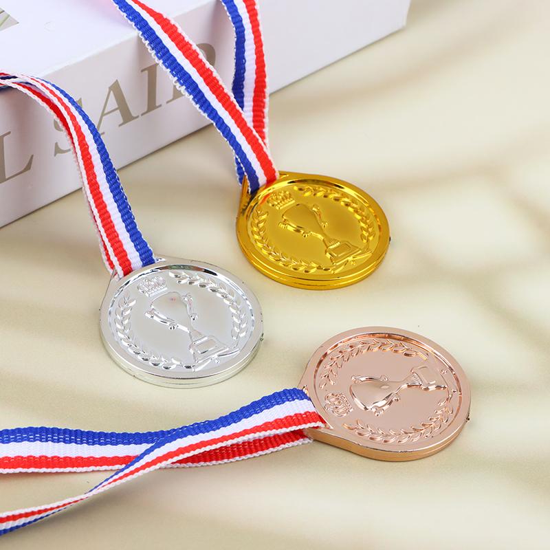 Crown Gold Silver Bronze Award Medal Reward Football Competition Prizes Award Medal For Souvenir Gift Outdoor Sport Kids Toys