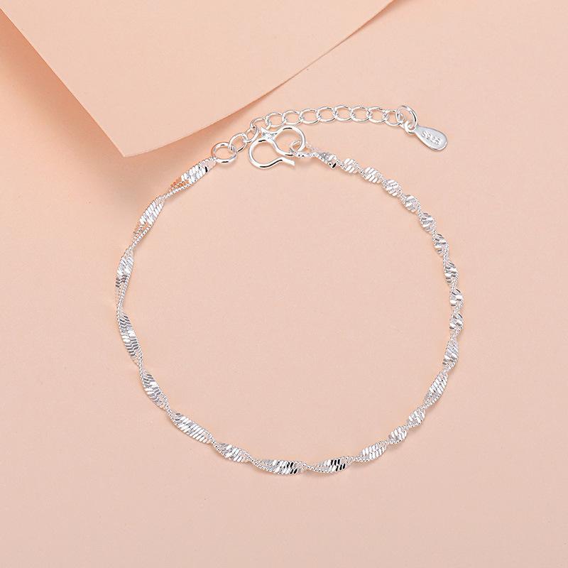 925 Silver Lucky Bead Charm Bracelet For Women Chain Round Bangles Fashion Luxury Quality Jewelry Christmas Accessories