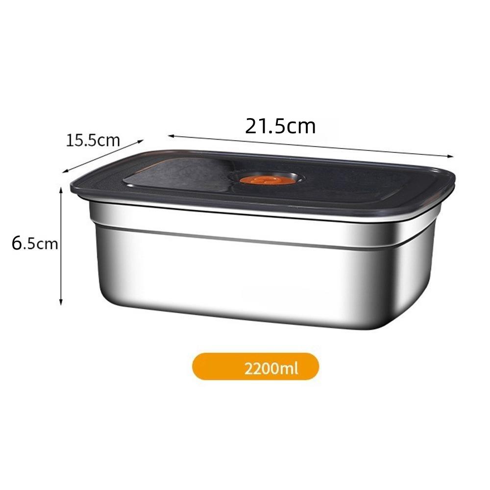 Lancheira Bento de Aço Inoxidável À Prova de Vazamento Caixa de Armazenamento para Geladeira Congelador Acessórios de Cozinha