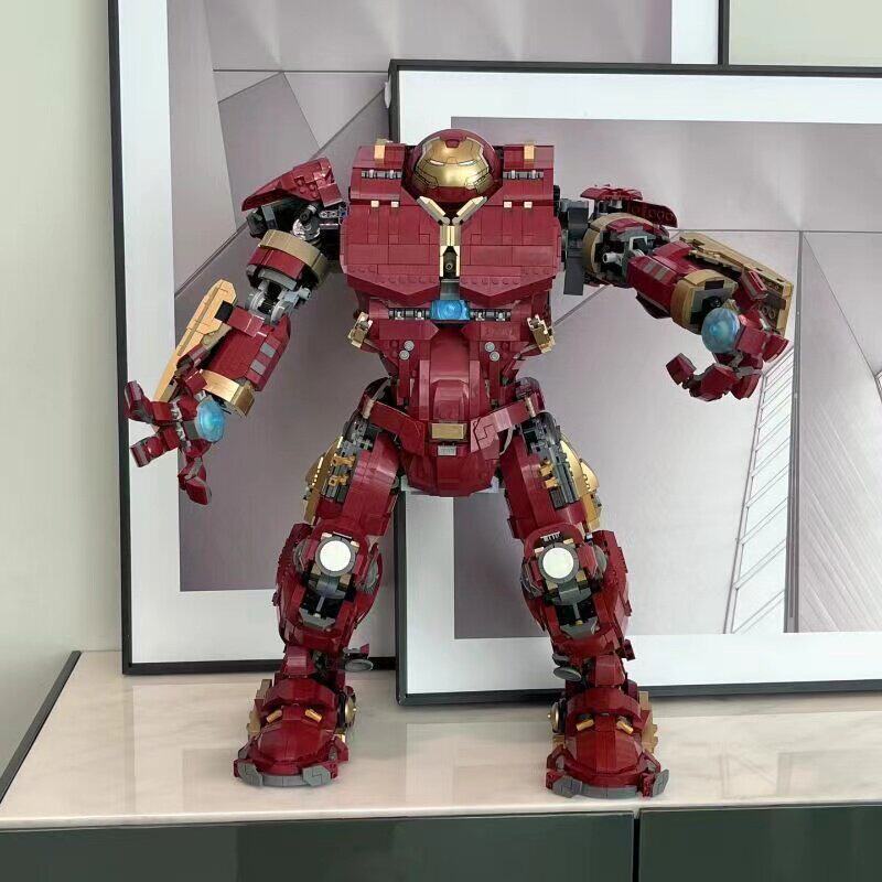 Compatibil cu Jucărie de Construcție Asamblabilă LEGO Marvel Super Erou Iron Man 76210 Hulkbuster Mecha