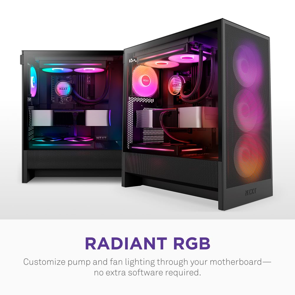 NZXT Kraken Core 240 RGB 240mm Simple CPU Water-Cooled Cooler, Black, RL-KR24C-B1 (FN2480)