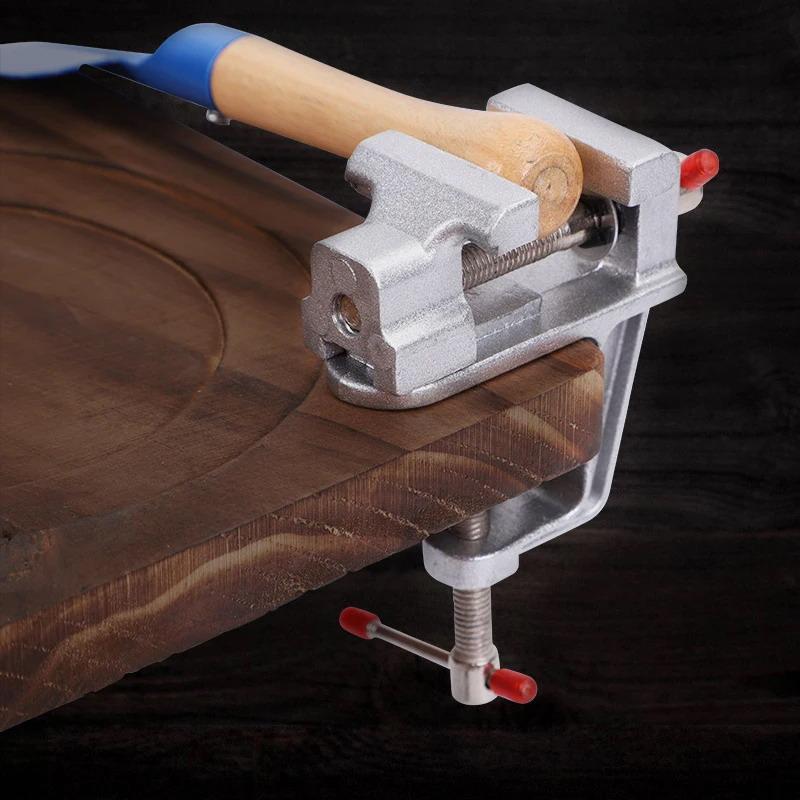 Small Jewelers Hobby Clamp On Table Flat Pliers Tool Vice Bench Vise Muliti-Funcational 3.5&Quot Aluminum Miniature