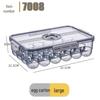 PET Transparent Thickened Refrigerator Storage Box with Timer & Freezer Drainer