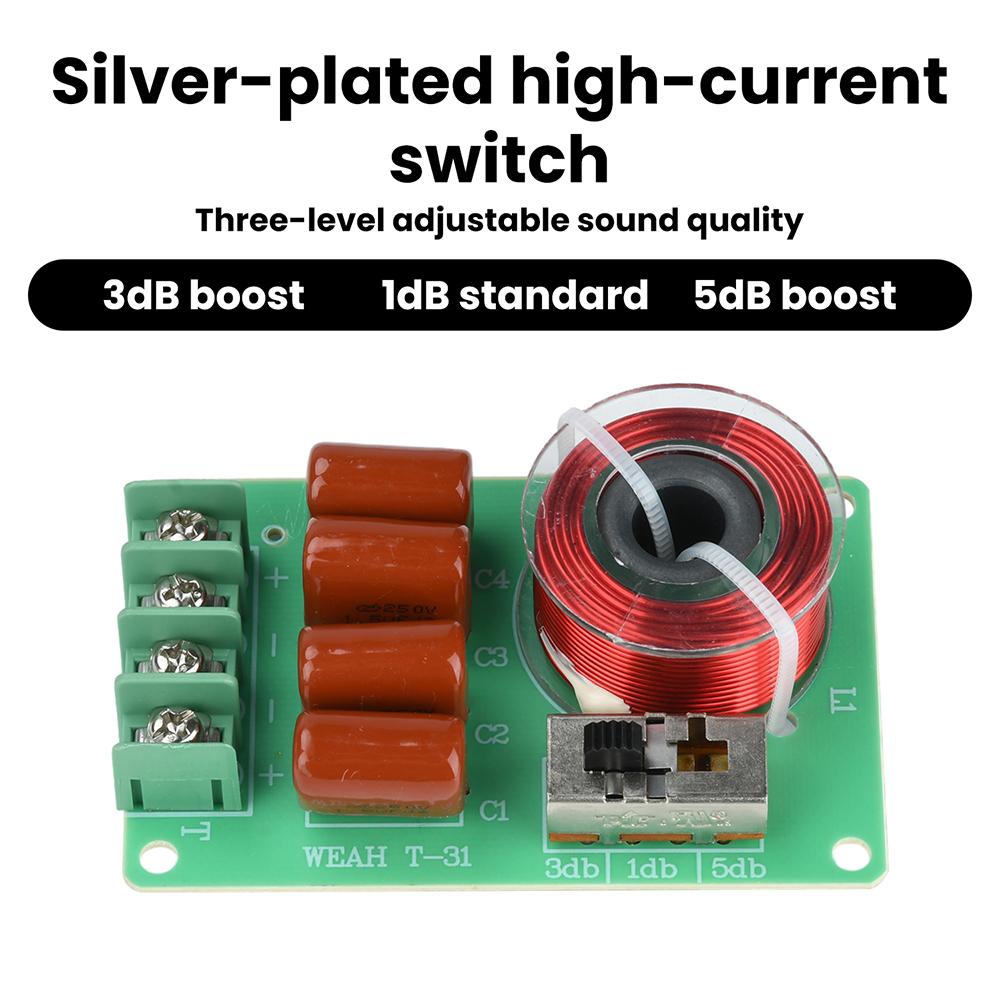 100W Pure Tweeter Crossover with Multi-Band Sound Adjustment for Home Theater Speakers and Car Audio