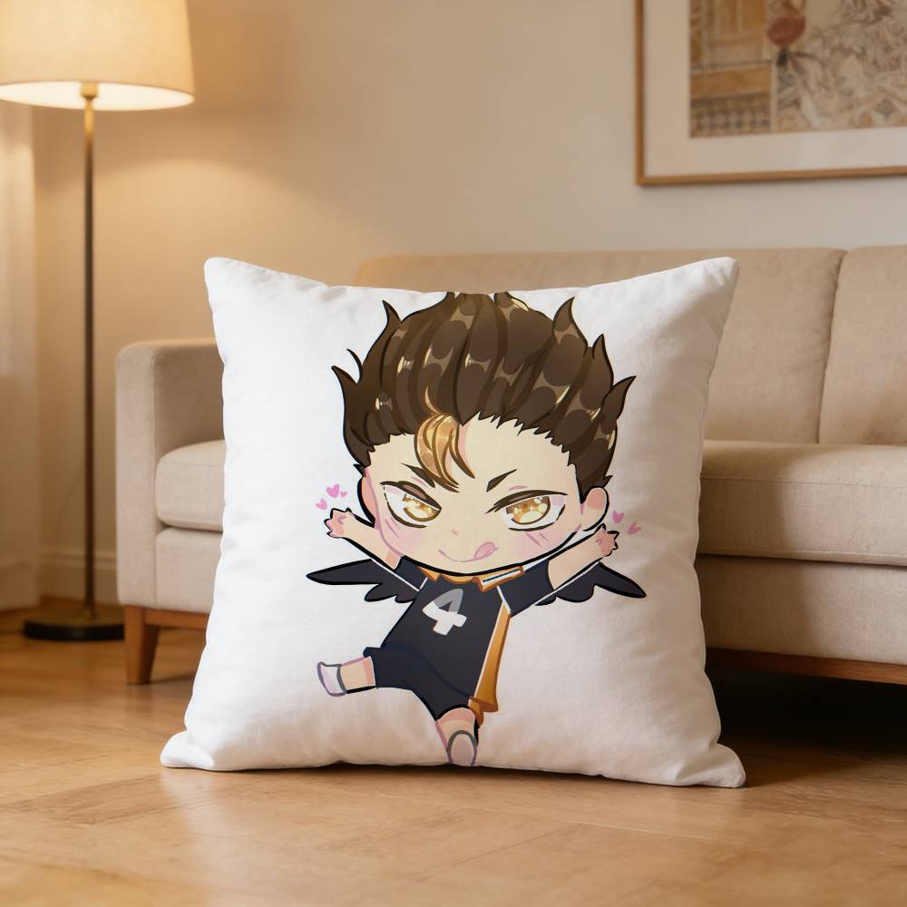 Sports Anime H-Haikyuu Pillow Case Pattern Printed Pillowcase For Living Room Sofa Cushion Cover