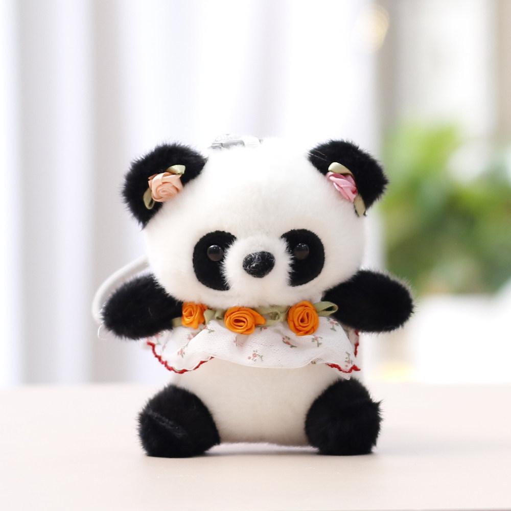 Plush Panda Keychain For Kids Girls With Polyester Filling And Cute Animal Design