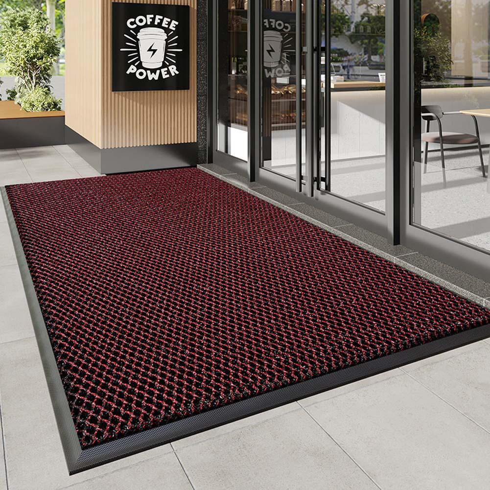 Solid Color Stretch Mesh Stain-Resistant Entrance Floor Mat - Easy to Clean for Hallway and Doorway