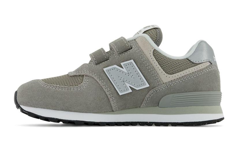New Balance NB 574 Comfortable Abrasion Resistant Low top Kids Lifestyle Shoes Gray Kids PV574EVG 31