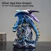 Halloween Skull Magic Dragon Deco Set for Desktop - Creative Game Surround - Lava Dragon Egg Resin Decoration