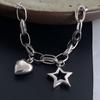 100% Solid 925 Sterling Silver Retro Bracelet for Women Men Vintage Handmade Heart Star Tassel Patern Bracelet Birthday Gift