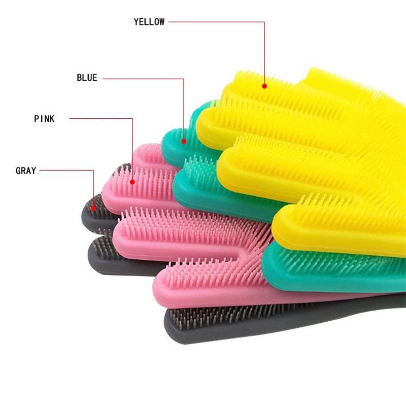 Multifunctional Silicone Dishwashing and Housework Gloves - Heat-Resistant Magic Cleaning Gloves