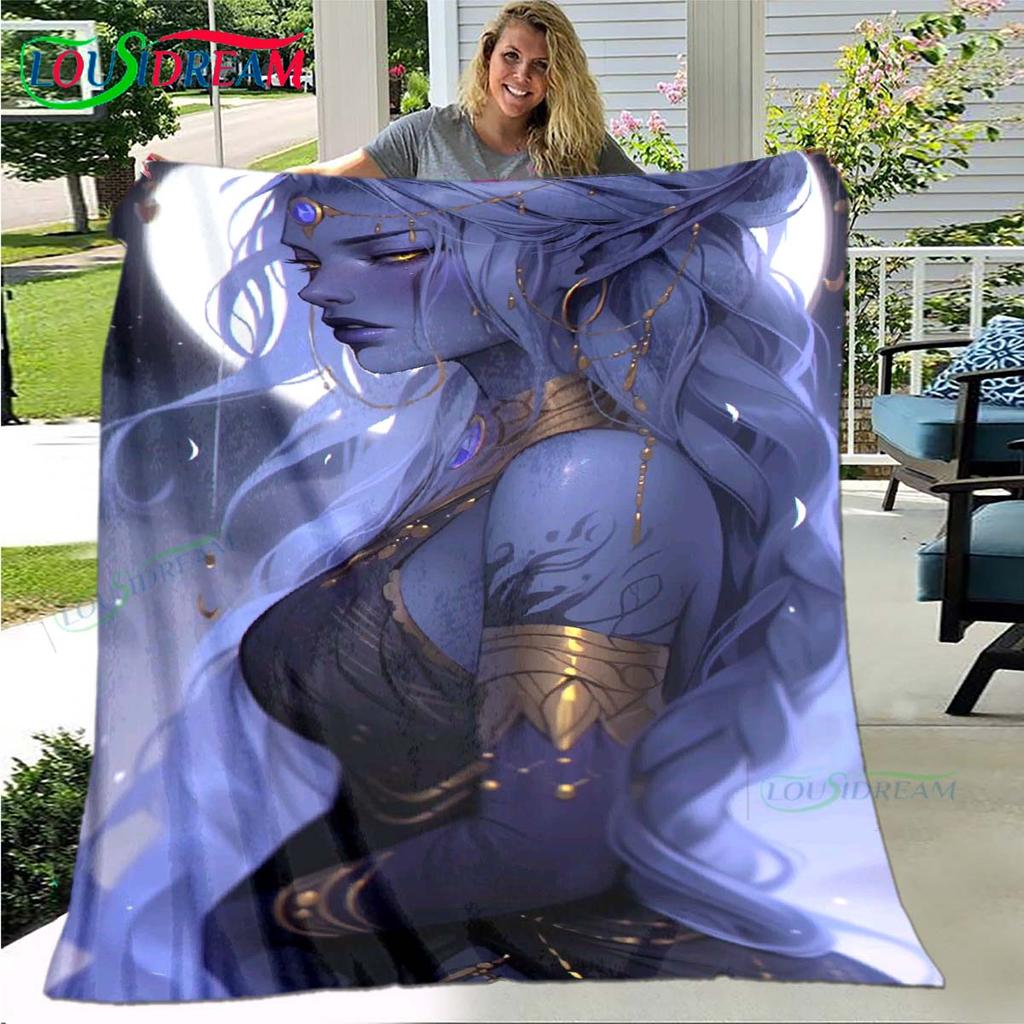 Game Sexy Cartoon Night Elf Soft Blanket Sports Living Room Bedroom Sofa Bed Blanket Gift Travel Office Lunch Break Blanket