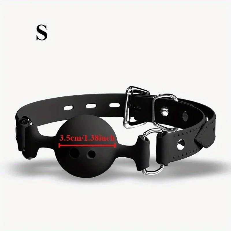 Breathable Silicone Ball Mouth Gag Adjustable Bondage Kit Soft Mouth BDSM Bondage Ball for Beginners Adult Couple Games Sex Toy