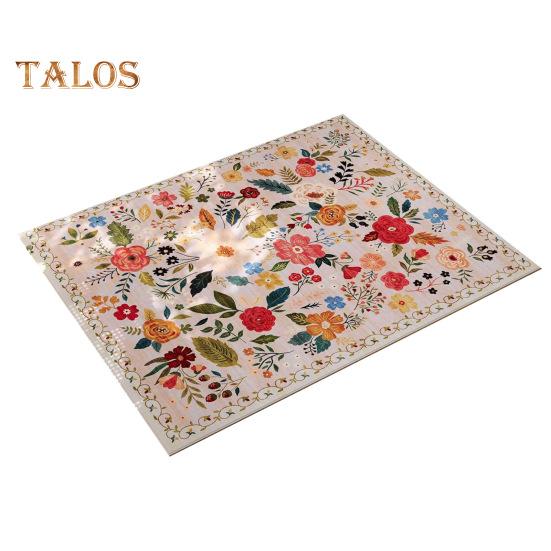 

Килимок із квітковим малюнком, стійкий до плям, який миється, не ковзає, товстий килим зі штучної вовни, який можна прати в машині, кухня, спальня, вітальня. S