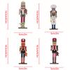 4pcs Wooden Nutcracker Soldier Pendant Xmas Tree Hanging Ornament Christmas Decoration For Home Natal New Year Gift