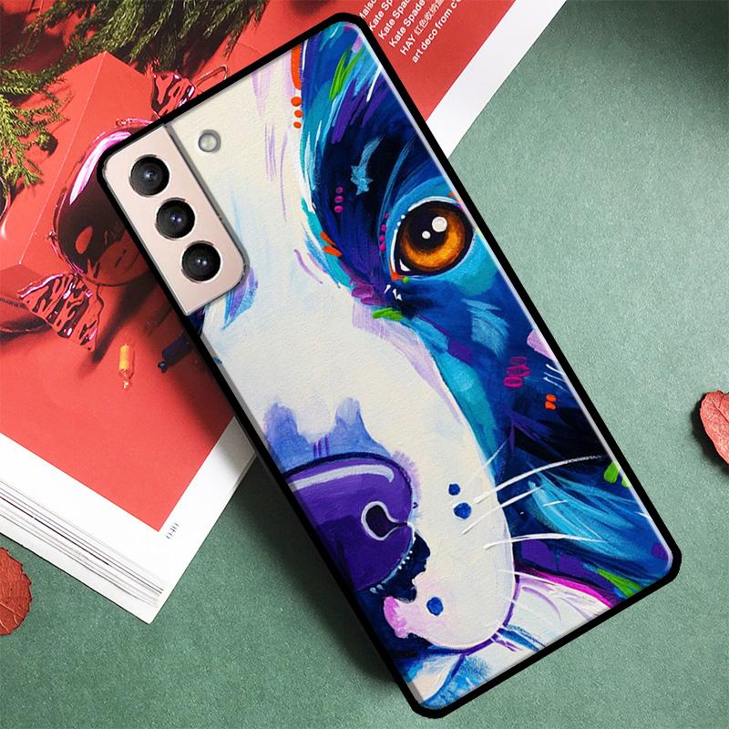 Border Collie Dog Phone Case For Samsung Galaxy S25 Ultra S9 S10 S20 S21 S22 S23 Ultra Plus S24 FE Back Cover