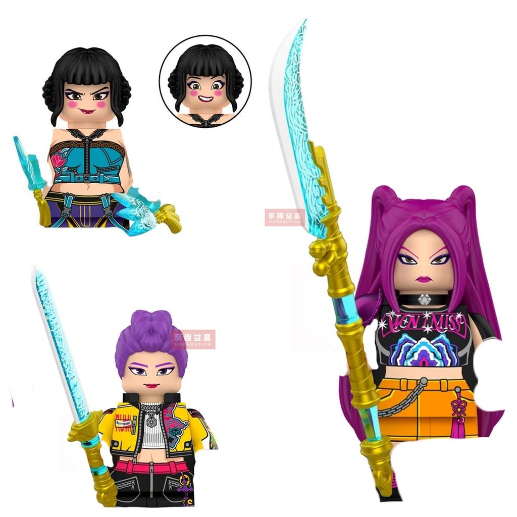 New Kpop Demon Hunters Mini Action Figure Building Blocks Toy Peripherals Desk Decoration Collection Figures Model Toy For Kid