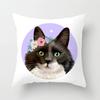 Funny Cute Cat Cushion Cover Cartoon Pets Pillows Cases for Sofa Home Decoration Pillowcase Polyester Throw Pillow Case 45*45cm