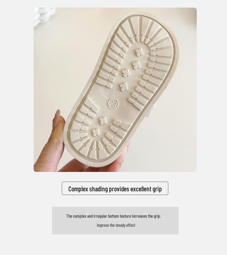 Girls' Winter Cotton Loafers with Bows - Cozy Low-Top Furry Shoes for Toddlers and Kids