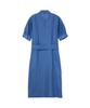 BROOKS BROTHERS Linen Belted Shirt Dress (Navy) (Bbdzwm7130Qes)