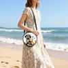 Cute Dog Print Round Shoulder Bag Casual Messenger Bag for Woman Best Gifts 2D Flat Casual Daily Crossbody Bag