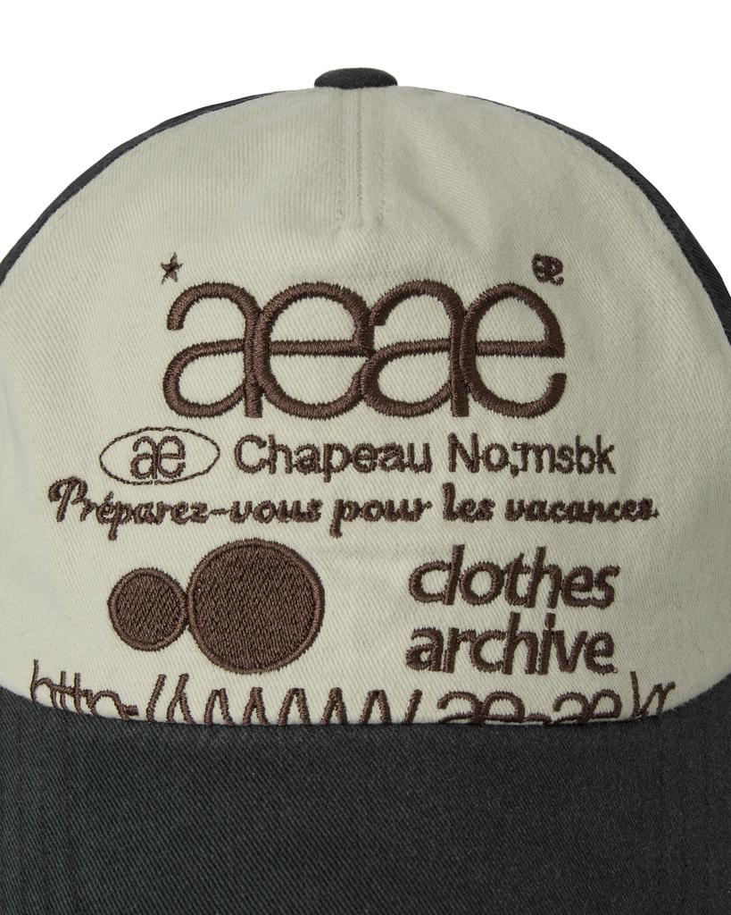 Eiieii Web Logo 5 Pannel Ball Cap [Navy/Ivory]