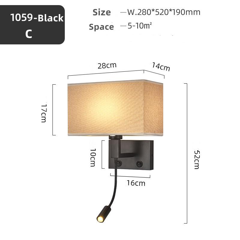 Modern LED Wall Lamp with 360° Rotation Spotlight Nordic Bedroom Wall Light for Reading Bedside Living Room Decoration 12W