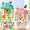 Kids Claw Machine Electronic Arcade Claw Machine With Music Light Toy Grabber Machine With 10 Dolls 10 Capsule Toys