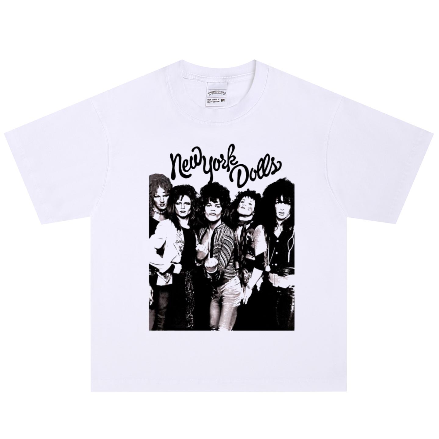 Футболка New York Dolls, Мягкая ткань, Повседневная S
