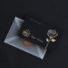Black Birthday Greeting Card Bronzing Invitations Postcard Wishes Blessing Message Cards Small Card Blank with Envelope