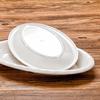 Huihuang White Melamine Oval Fish Platter
