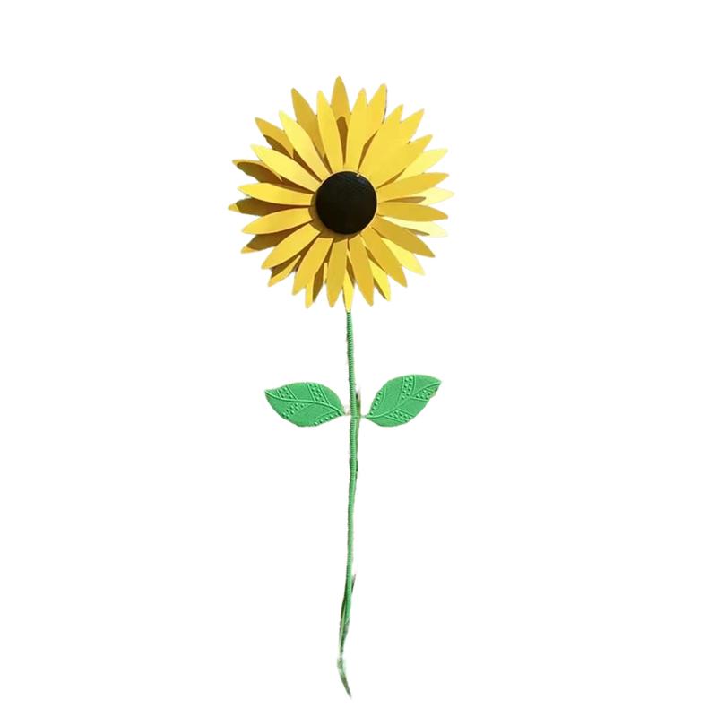 Sunflower Windmill 75cm/29.5in Metal Sunflower Windmill Windmill For Lawn Garden Yard Vintage Metal Sunflower