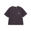 Round Neck Breathable Moisture-Wicking Quick-Dry Casual Sports Short Sleeve Drop Shoulder T-Shirt Women Tops Periscope-Gray L224W005-0403