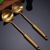 1Pc Golden Stainless Steel Long Handle Cooking Utensils Rice Spoon Soup Ladle Pancake Spatula Colander Gadgets for Kitchen