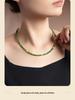 Hetian Jade Millet Bead Necklace - 4mm Jasper Beaded Green Jade Choker Clavicle Chain