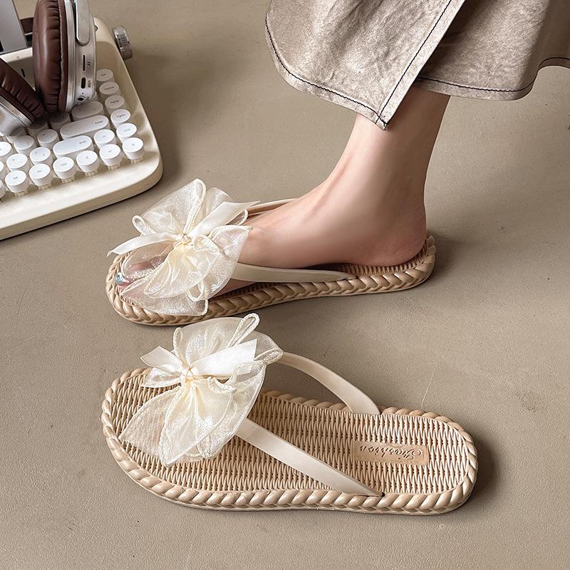 Summer fashion versatile new solid color simple flip-flops cool slippers women wear soft bottom classic beach flip-flops women