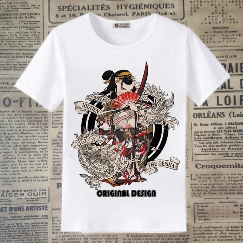 Japanese Kitsune Fox Mask Floral Graphic Women T-Shirt Traditional Oriental Sakura Bell Print Short Sleeve Casual Tee
