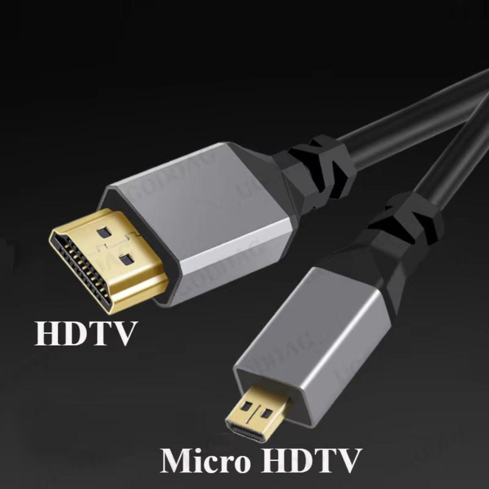 4K 60HZ Micro Mini HDMI TO HDMI Spiral Cable 0.5-2.4M Flexible HDMI-Compatible Spring Cable Extension Male to Male Plug Cable