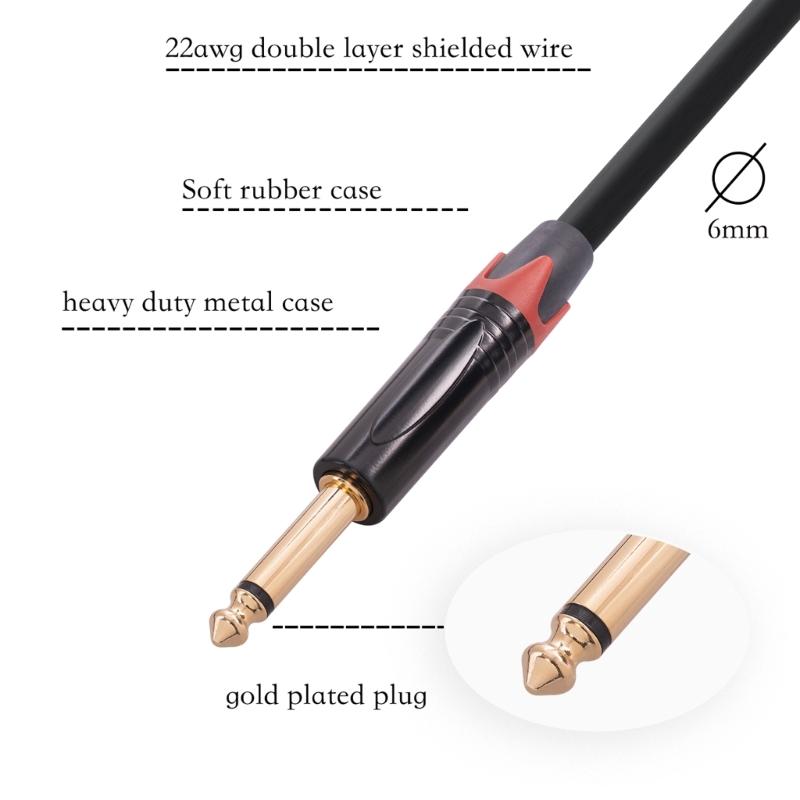 TRS 1/4 Inch To XLR Cable XLR 3-Pin Male To Dual Quarter Inch Male XLR To Jack 6.35mm TRS Signal Interconnect Cord