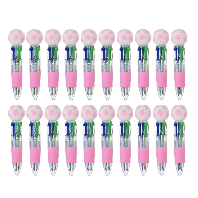 Ballpoint Pen for School Students, 4 Colors in One Retractable Rainbow Pen Multicolor Ballpoint Pen for Class Office