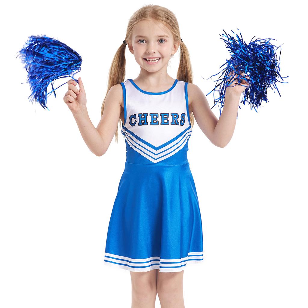 Children's cheerleading costumes, kindergarten baby girl cheerleading costumes, stage performance school cheerleading costumes