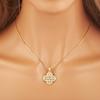 Nidin Light Luxury Heart/Flower Shape Elegant Aesthetic Charm Pendant Necklace For Women Men Birthday Party Jewelry Accessories